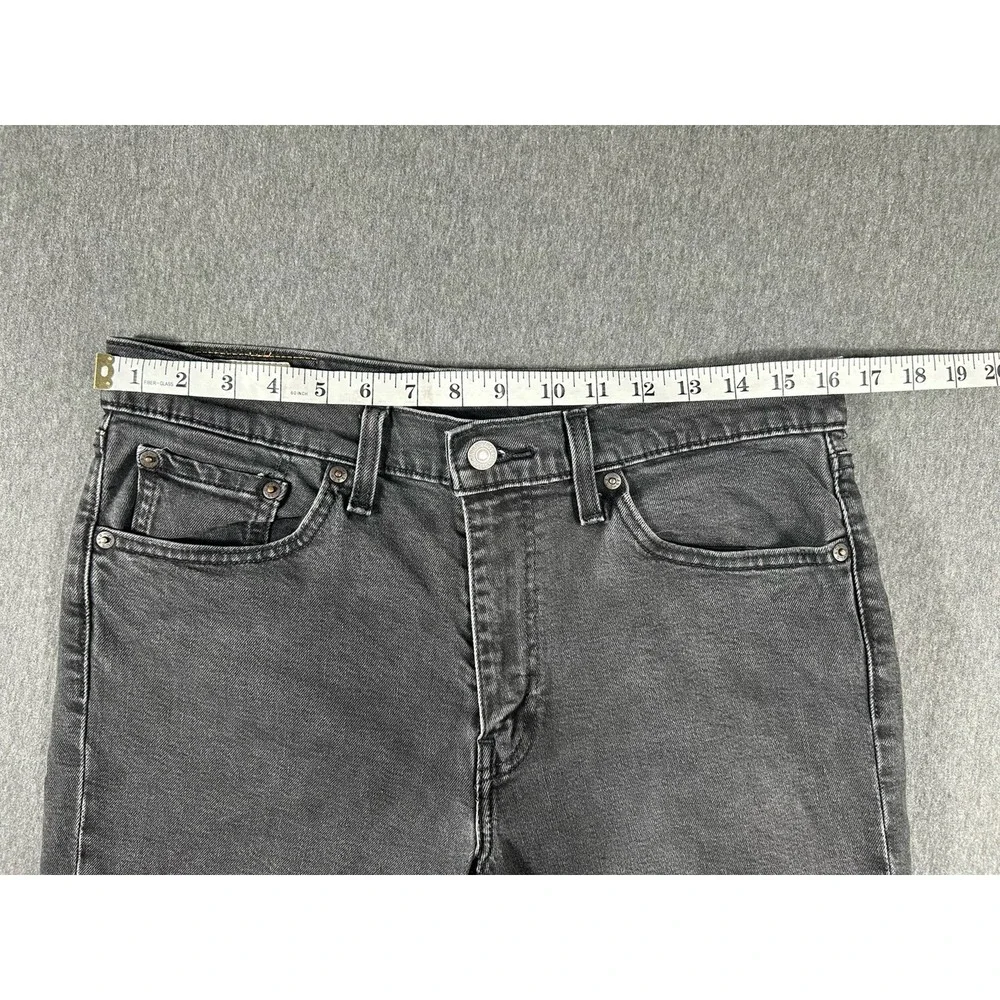 Levi's 511‎ Big E Premium Slim Fit Stretch Jeans Faded Black Denim Men's 33x30